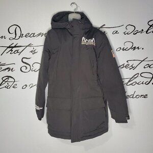 H&M Divided NASA Padded Hooded Long Jacket, S